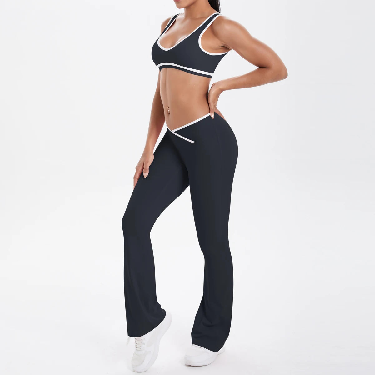 Solid Color Fitness Outfit for Women