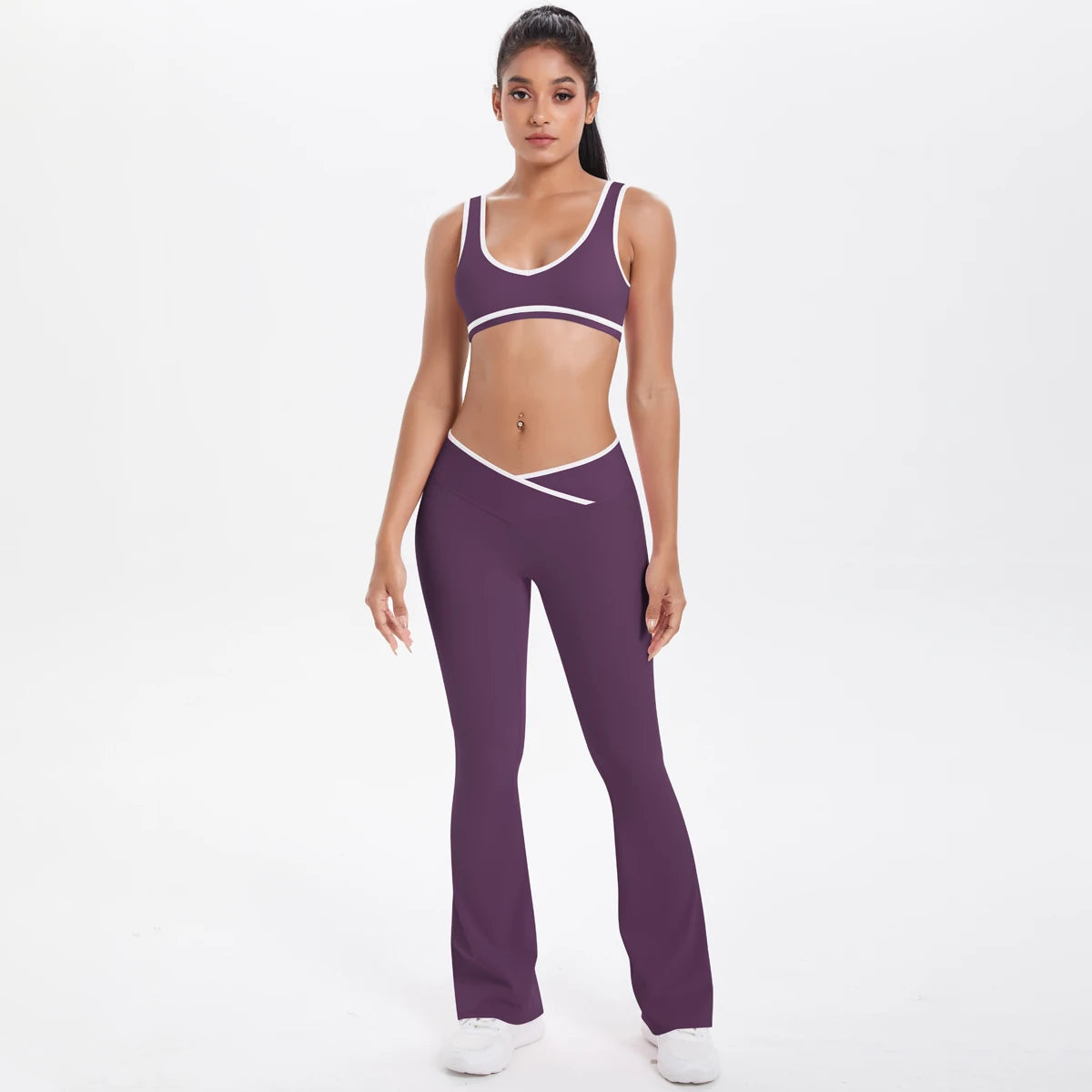 Solid Color Fitness Outfit for Women