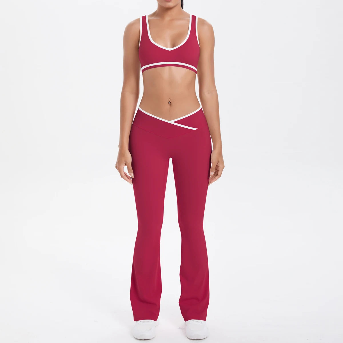 Solid Color Fitness Outfit for Women