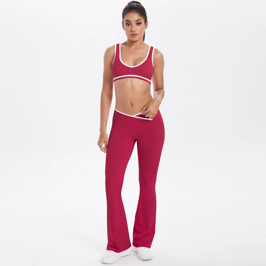 Solid Color Fitness Outfit for Women